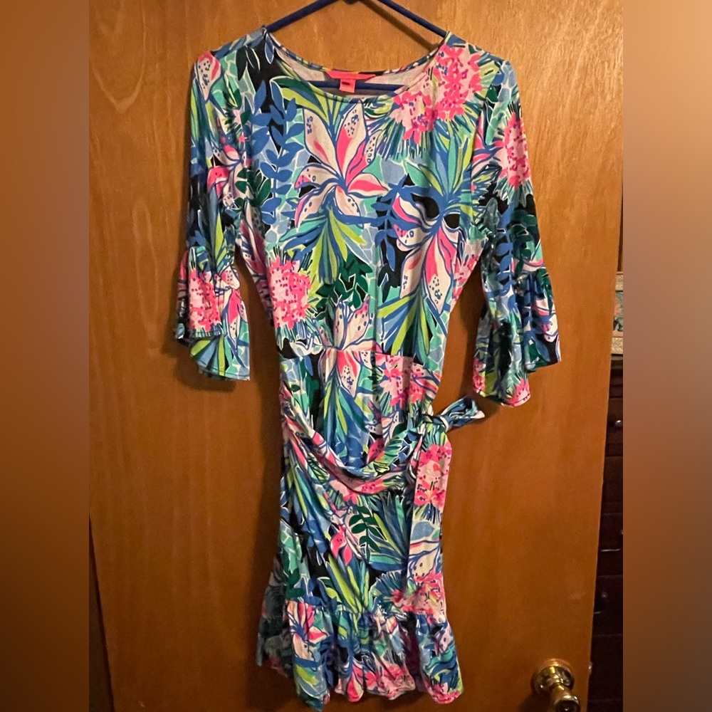 Like New Lilly Pulitzer M Faux Wrap Dress